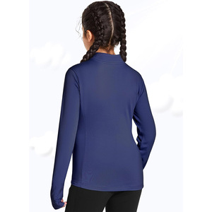 Nuevo sudor ecuestre personalizado para mujer, camisa de manga larga para montar a caballo de secado rápido, capa Base con cremallera - Product Image 2