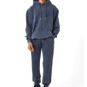 Survêtement Streetwear délavé à l'acide pour homme de haute qualité personnalisable couleur unie respirant Style hiver survêtement pour homme - Product Image 1