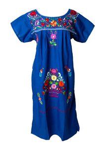 Vestido de verano de manga corta con bordado Floral, cuello redondo - Product Image 6