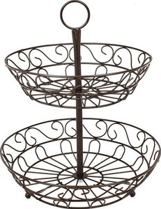 Modern <b>Black</b> Metal <b>Wire</b> Fruit Bowl Decorative Centerpiece <b>Basket</b> for Stylish Home Decor Display Accent Finish - Product Image 2