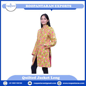 Dernières vestes matelassées élégantes pour femmes, imprimées à la main, rembourrées avec une couche de coton doux, vestes matelassées pour femmes à prix avantageux - Product Image 4