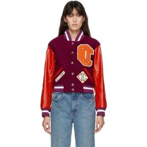 Veste de style varsity courte pour femmes, veste en molleton personnalisée pour femmes, veste varsity en cuir courte - Product Image 1