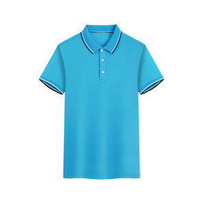T-shirt de golf pour hommes à motif solide 100% coton 220 grammes poids du tissu à manches courtes vente en gros de marque personnalisée Type tricoté - Product Image 1
