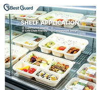 Barquette alimentaire jetable en PP de qualité alimentaire, multi-compartiments, personnalisable, pour vente en gros, plats à emporter, préparation de repas, emballage alimentaire
