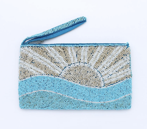 Pochette perlée avec fermeture éclair, sac de soirée fait main pour occasions formelles, style mariage - Product Image 2