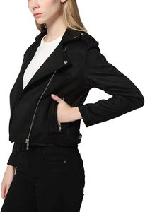 Veste décontractée en cuir de qualité supérieure pour femmes, manteau à fermeture éclair, disponible en 2025 coupe ajustée - Product Image 2