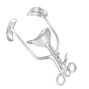 Écarteur Miles manuel en acier inoxydable complet 2 lames centrales 1x90mm de large X 50mm de profondeur 1x90mm de large X 75mm de profondeur 2 paires latérales - Product Image 1