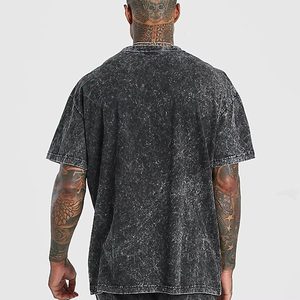 OEM Premium Quality Short Set hommes Personnaliser Logo Hommes Acid Wash T-Shirts Et Short Set 100% Coton Polaire Tissu - Product Image 2