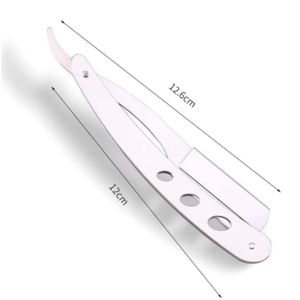 มีดโกนขอบตรงสแตนเลสสำหรับผู้ชายแบบมืออาชีพมีดพับได้ด้วยมือเครื่องมือโกนขน - Product Image 3