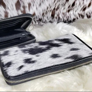 ใหม่กระเป๋าสตางค์หนังแฮนด์เมดแท้แบบใหม่สำหรับผู้หญิงกระเป๋าสตางค์แบบบางกระเป๋าสตางค์หนังสแนปหนังขนสัตว์กระเป๋าสตางค์หนังวัวแท้ - Product Image 2