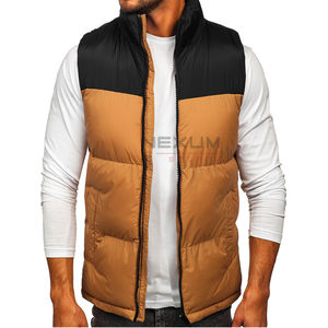 Gilet en duvet personnalisable pour hommes, gilet confortable d'hiver matelassé sans manches avec couleur personnalisée pour gilet de commodité. - Product Image 6