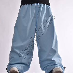 Suministro de fábrica al aire libre Pantalones de esquí impermeables a prueba de viento para hombres Pantalones holgados de pierna ancha Cierre de cremallera Técnicas impresas de talla grande - Product Image 4