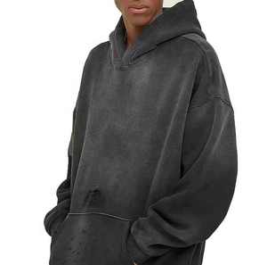 Sudadera con capucha para hombre de algodón 100% de peso pesado, forro polar cálido de invierno con impresión OEM ODM, precio directo de fábrica, suministro al por mayor a granel - Product Image 6