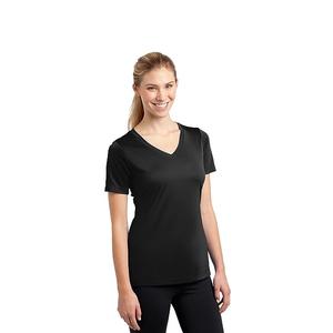 Vente en gros de t-shirt de sport à manches courtes en polyester de couleur unie personnalisé coupe ajustée pour femmes top vente de t-shirt en polyester à col rond de BD - Product Image 5