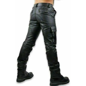 Pantalones Rectos de Cuero para Hombre, Hechos a Medida, Ligeros, Precio Razonable, Mejor Diseño, Precio Económico, Venta al Por Mayor - Product Image 3