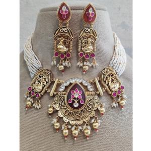 Traditional Gold Plated <b>Pearl</b> Jewelry <b>Set</b> for Women Antique Gold <b>Pearl</b> <b>Necklace</b> <b>Earrings</b> <b>Set</b> Bridal Kundan <b>Pearl</b> <b>Necklace</b> <b>Set</b> - Product Image 1