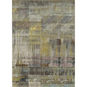 Alfombra Kavi Gris y Negra Anudada a Mano de Lana y Seda de Bambú con Patrón Abstracto Srb(709) para Uso Doméstico - Product Image 1