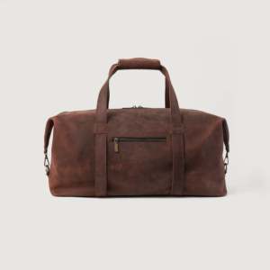 กระเป๋าเดินทางหนังสีน้ำตาลสไตล์วินเทจ Dale รุ่น Distressed พร้อมซิปทนทาน - Product Image 3