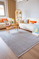 Tapis scandinave en microfibre grise de qualité supérieure, tufté à la main, couleur unie, hauteur de poils de 10 mm, durable, vente en gros