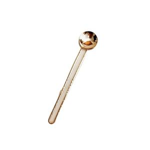 Cuchara medidora con revestimiento PVD de oro rosa elegante con diseño minimalista para cubiertos de cocina, uso de mesa y horneado - Product Image 1