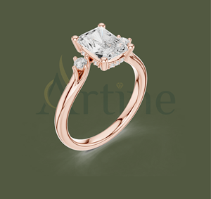 Elegant Terra Jewels Bague de mariage en or 10K Solitaire Moissanite Bijoux en diamant - Product Image 1