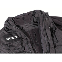 Veste bomber longue réfléchissante imperméable en toile pour homme, à capuche, matelassée, col montant, chauffante - Vêtement de travail d'hiver pour la sécurité