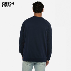 Next Level Apparel 9000 Raglan Sweatshirt Midnight Navy Sweat-shirt ras du cou en coton biologique 100% pour homme - Product Image 2