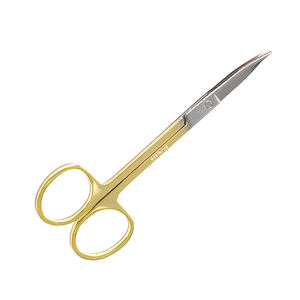 Half Gold Nail <b>Scissor</b> <b>Curved</b> Blade Stainless Steel Cuticle Nail <b>Scissor</b> Best Quality Manicure Nail <b>Scissor</b> - Product Image 2