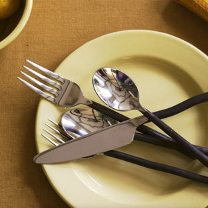 Juego de cubiertos de acero inoxidable de calidad superior Mango de diseño único Utensilios de cocina para fiestas - Product Image 6