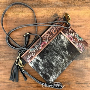 กระเป๋าถือสายหนังวัวแท้สำหรับผู้หญิง, กระเป๋าหนังสะพายไหล่สะพายข้างขนาดเล็ก - Product Image 1