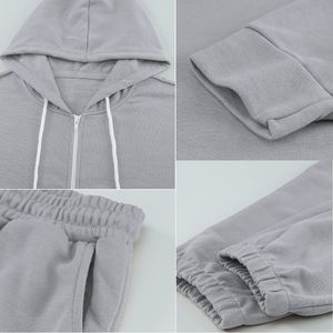 Conjunto Deportivo Unisex de Otoño, con Capucha, de Forro Polar, Poliéster y Algodón, Ligero, Transpirable, Ecológico, Tallas Grandes - Product Image 6