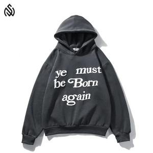 2025 tendance respirant 100% coton polaire 460 Gsm Streetwear partout impression bouffée impression à capuche pour hommes - Product Image 3