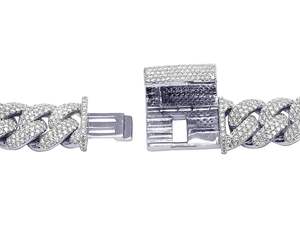 Chaîne à maillons cubains en or blanc 10 carats de haute qualité avec diamants cultivés en laboratoire classique collier Hip Hop glacé bijoux pour hommes - Product Image 6