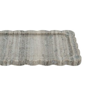 Bandeja Rectangular de Mármol Hecha a Mano con Borde Festoneado, Diseño Moderno, Plato Decorativo Multifuncional para Uso en la Cocina - Product Image 2