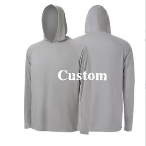 Camiseta de Pesca con Capucha y Protección Solar UPF 50+ para Hombre, Personalizable con Logotipo, MOQ Bajo, Manga Larga, para Correr y Pescar - Product Image 4