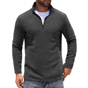 Modern Streetwear Regular Fit Quarter Zipper <b>Sweatshirt</b> Stand Collar <b>Zip</b> up Pullover Trendy Fashion Casual Outerwear <b>Sweatshirts</b> - Product Image 2