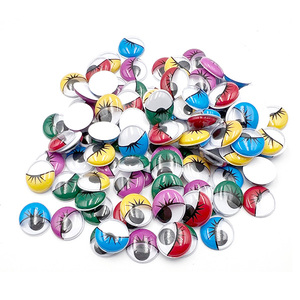 100pcs màu nhựa wiggly mắt với lông mi 15mm Đường kính cho Diy thủ công cartoony <span class=keywords><strong>Mini</strong></span> mềm Đồ chơi mô hình đồ chơi - Product Image 6