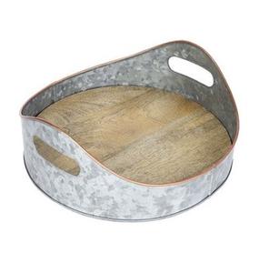 Round Shape Galvanized Food Serving Tray for Desserts and <b>Chocolate</b> Premium Quality Tin Tray at Affordable Price Heavy Base - Product Image 3