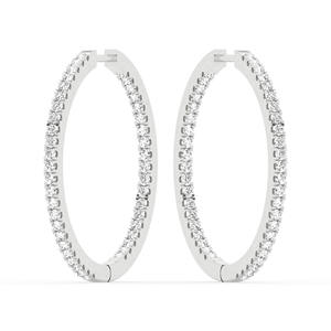 Pendientes de Aro con Diamante Cultivado en Laboratorio de 1 Ct, Corte Brillante Redondo, Certificado IGI, Estilo Moderno, Oro Amarillo de 14K para Mujer - Product Image 2