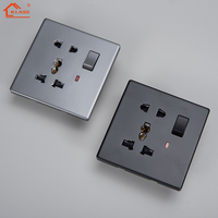 Nouvelle Conception Série H3 Interrupteur Mural Simple Pôle Standard Britannique 16A 250V 1/2/3/4 Gang 1/2 Voie Panneau Plastique Électrique Domestique
