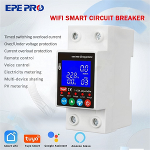 EPEPRO Smart Home Life MCB 1P + N WIFI Commutateur intelligent <span class=keywords><strong>Smartlife</strong></span> 1-63A Compteur d'énergie WIFI Disjoncteur Interface de communication - Product Image 4