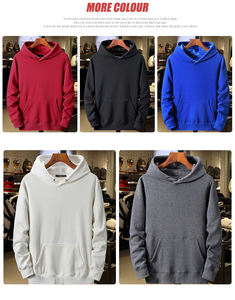 Styles d'automne Sprint, couleur unie, unisexe, sweat-shirts à fermeture éclair intégrale personnalisés, sweat-shirts pour hommes grande taille - Product Image 2