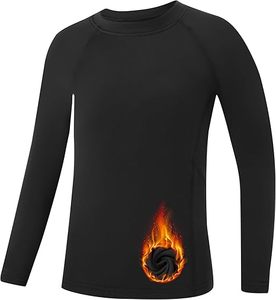 Black Long Sleeve T-<b>Shirt</b> With <b>Flame</b> Design Polyester Material Crew Neck Casual Wear Base Layer - Product Image 1