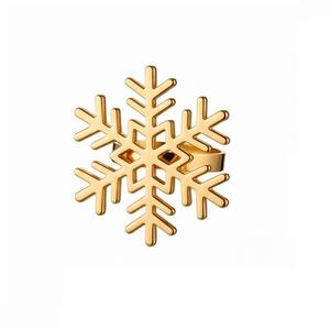 Nouvel anneau de serviette en métal, design feuille sacrée, plaqué or, anneau de serviette de Noël en métal, prix de gros, anneau de serviette de table de Noël - Product Image 6