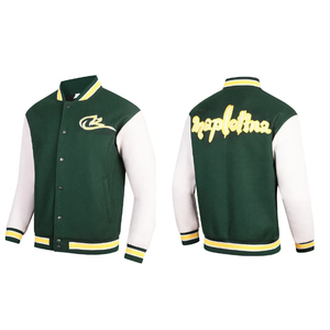 แจ็กเก็ตทีมเบสบอลสำหรับผู้ชายเสื้อแจ็กเก็ตมีแขนเสื้อหนังปักลายสำหรับวัยรุ่นและผู้ใหญ่ - Product Image 3