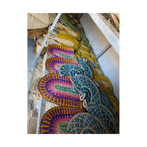Éventail à main en paille écologique fait à la main en bambou feuille de palmier éventail tissé fournisseur en gros décoration artisanale internationale - Product Image 3