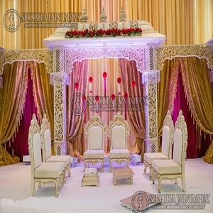 Chaises de mandap en bois Shobha Jain Impex pour mariage, fabriquées en Inde - Product Image 4