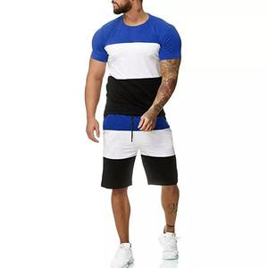 Conjunto deportivo de 2 piezas para hombre, camiseta de manga corta y pantalones cortos - Product Image 1