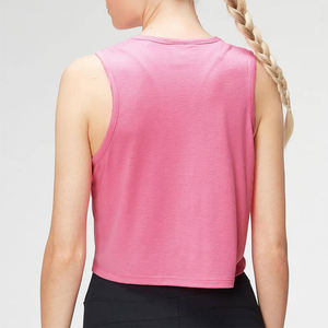 เสื้อครอปไซส์ใหญ่แบบลำลองสำหรับผู้หญิงผ้าฝ้าย100% ชุดออกกำลังกายระบายอากาศได้ - Product Image 4