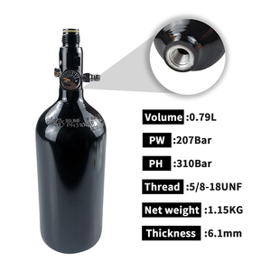 Tanque de paintball HPA de aluminio 48ci 3000 PSI CE DOT directo de fábrica - Product Image 3